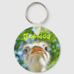 Funny Ostrich - Girly Name Keychain