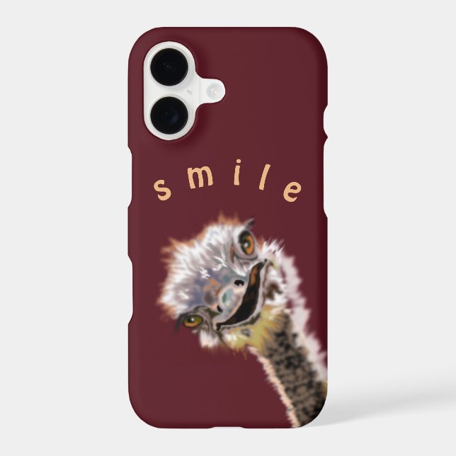 Funny Ostrich iPhone Case (Back)