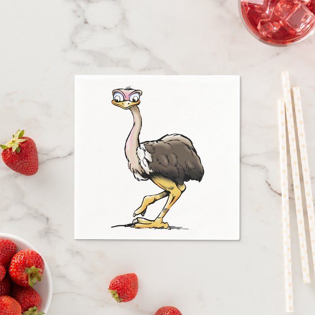 Funny Ostrich Paper Napkins (Creator Uploaded)