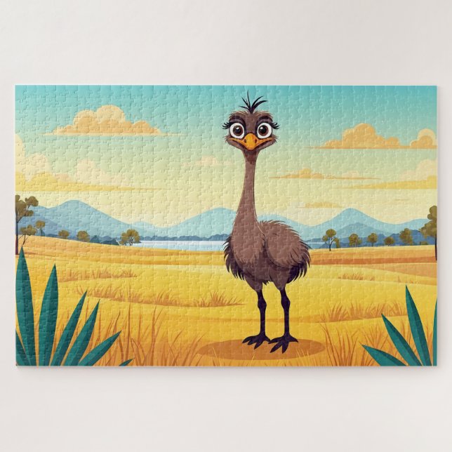 Funny Ostrich puzzle (Horizontal)