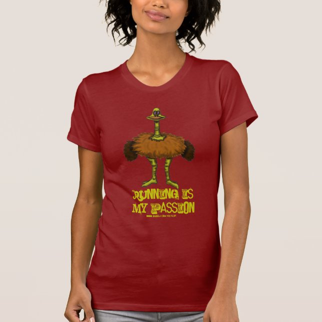Funny ostrich t-shirt design (Front)