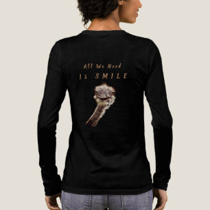 Funny Ostrich Tri-Blend Shirt