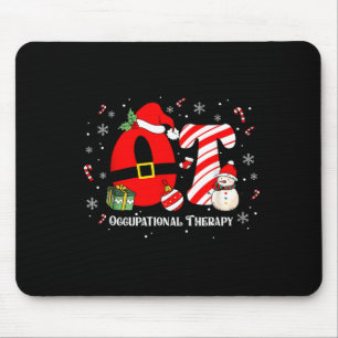 Funny Ot Nurse Occupational Therapy Santa Christma Mouse Pad