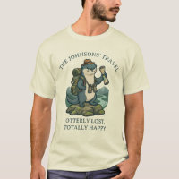 Funny Otter Adventure Travel T-Shirt - Custom Hiki