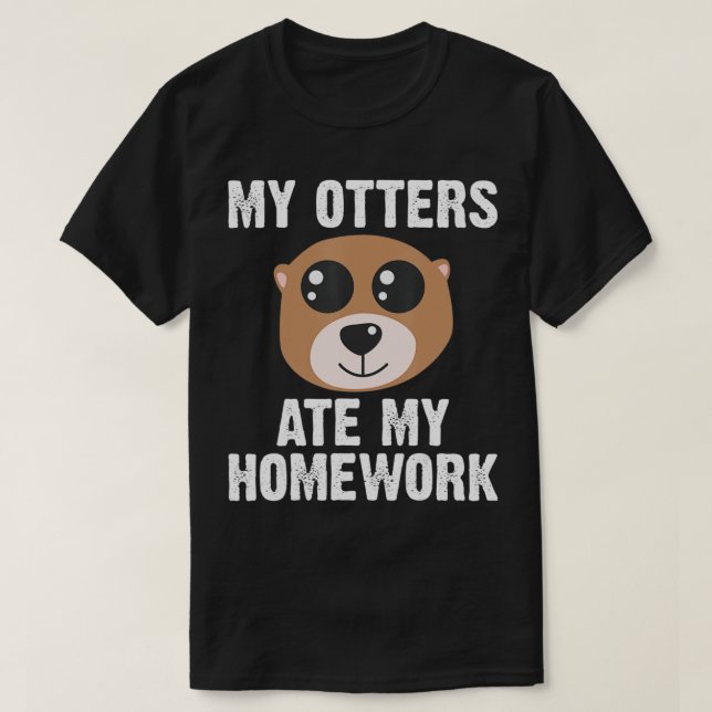 Funny Otter Animal Art For Kids Toddlers Otter Mam T-Shirt (Design Front)