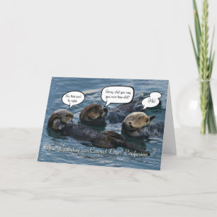 Funny Otter Birthday Card
