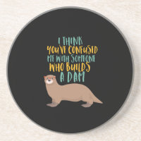 Funny Otter Cartoon Confused with Dam Beaver