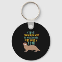 Funny Otter Cartoon Confused with Dam Beaver