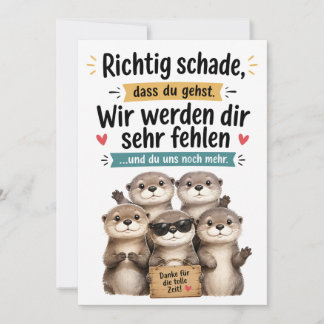 Funny Otter Farewell Card | Colleague Goodbye Card