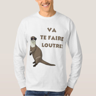 Funny Otter Illustration Humorous Design T-Shirt