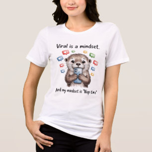 Funny Otter Viral Mindset Nap Time T-Shirt Tri-Blend Shirt