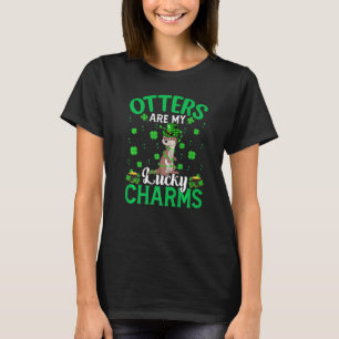 Funny Otters Are My Lucky Charms Otter St Patrick  T-Shirt