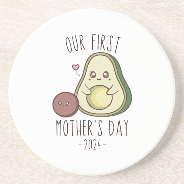 Funny Our First Mother's Day  Coaster (Front)