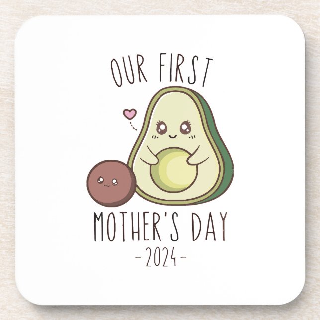 Funny Our First Mother's Day  Coaster (Front)
