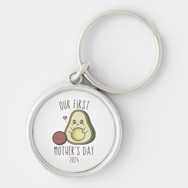 Funny Our First Mother's Day  Key Ring (Front)