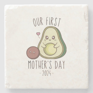 Funny Our First Mother's Day Stone Coaster