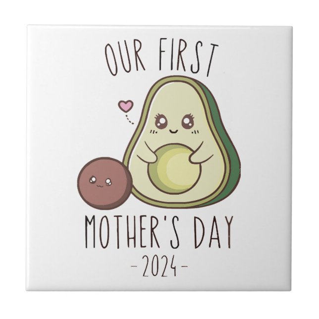Funny Our First Mother's Day  Tile (Front)