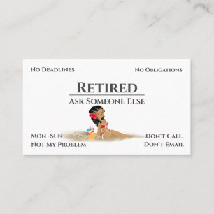 Funny Out Of Business Cartoon Woman Retirement Card