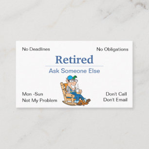 Funny Out Of Business Retirement Card