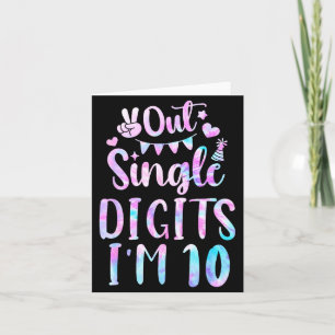 Funny out single digits i'm 10 cute 10th birthday card