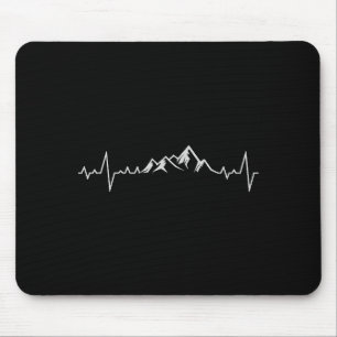 Funny Outdoors & Camng Co. Heartbeat Mountains Mouse Pad