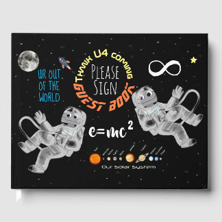 Funny Outer Space Math Science Geek Astronauts Guest Book