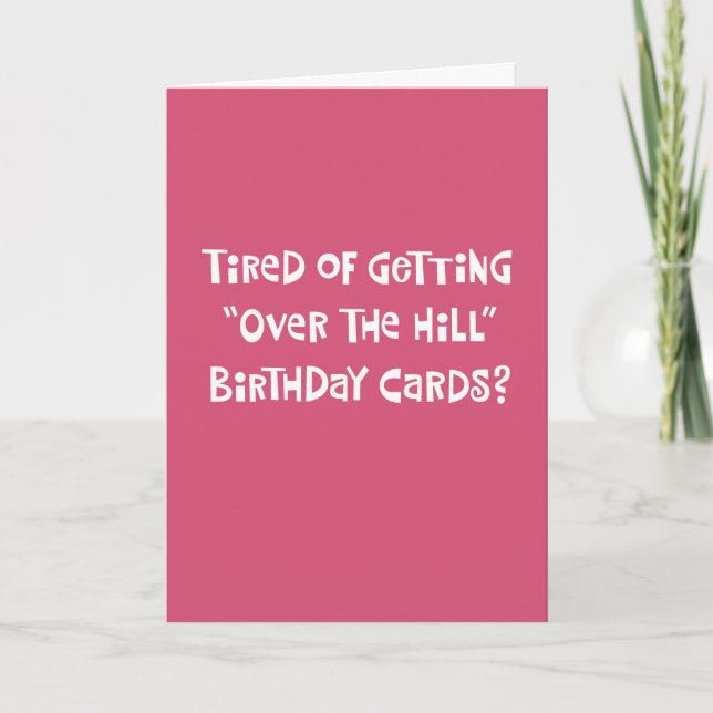 Funny "Over the Hill" 75th Birthday Card (Front)