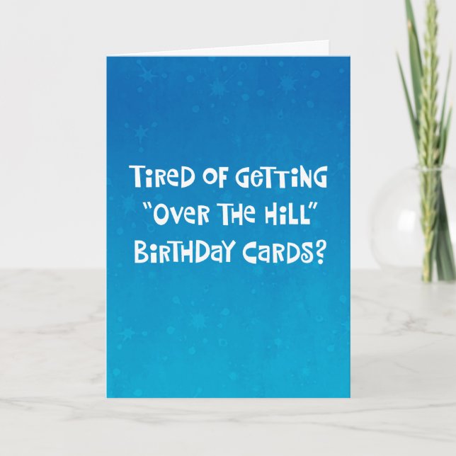 Funny "Over the Hill" 75th Birthday Card (Front)
