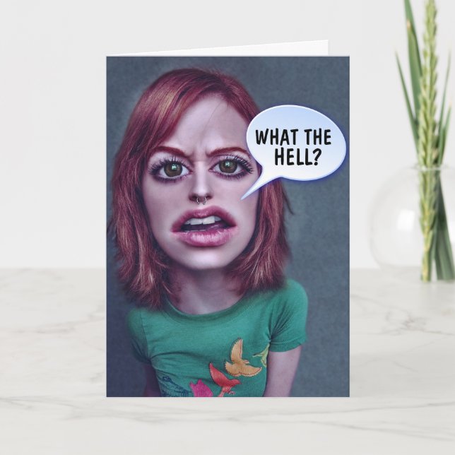 FUNNY OVER THE HILL BIRTHDAY CARD (Front)