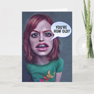 FUNNY OVER THE HILL BIRTHDAY CARD
