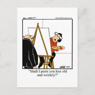 Funny Over The Hill Birthday Postcard