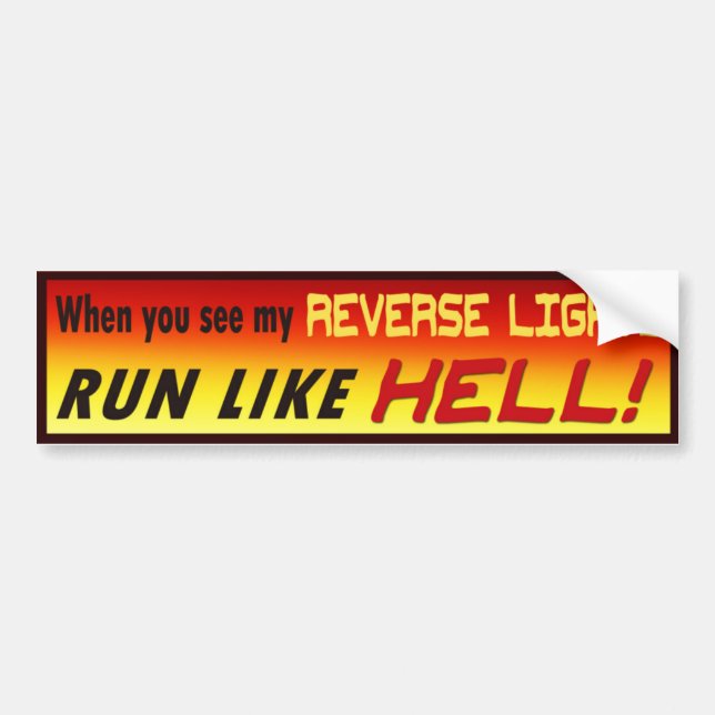 Funny Over the Hill Bumper Sticker. Sticker (Front)