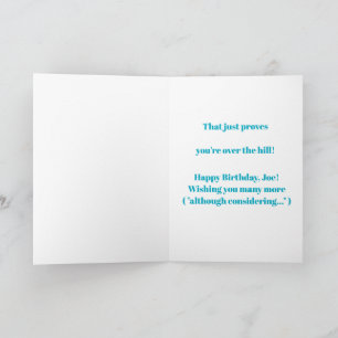 Funny Over the Hill Edvard Munch Birthday card