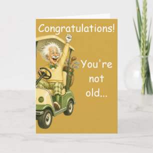 Funny Over The Hill Golfer Birthday Humour Card