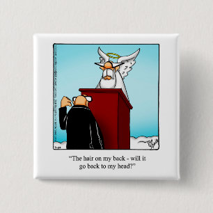 Funny Over The Hill Humour Birthday Button