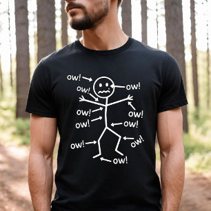 Funny Ow Ow Ow Ow Saying Body Pain Character Humou T-Shirt