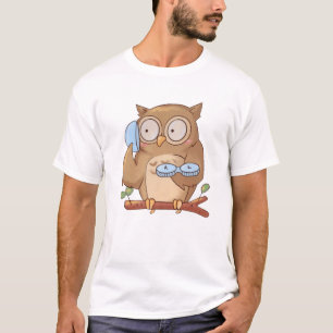 Funny Owl Contact Lens Case Eyeglasses Optometrist T-Shirt