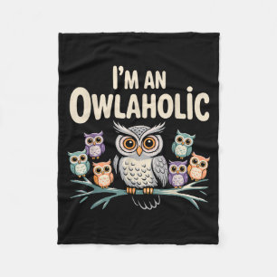 Funny Owl Design For Men Women Boys Girls Toddlers Fleece Blanket