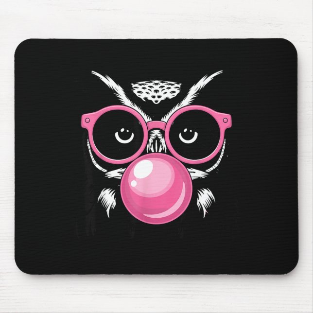 Funny Owl Design For Men Women Boys Girls Toddlers Mouse Pad (Front)
