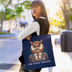 Funny Owl Gifts for Law Student Lawyer Enforcement Tote Bag