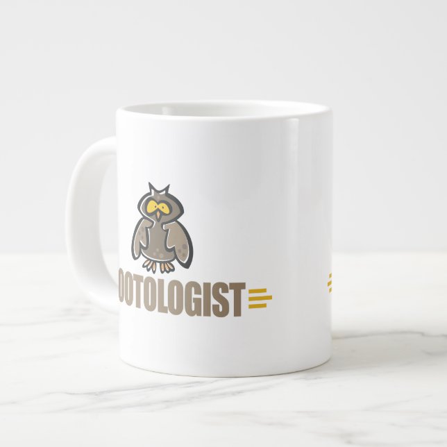 Funny Owl Large Coffee Mug (Front Left)