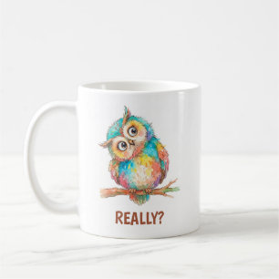 Funny Owl Really Whimsical Bird Coffee Gift Mug