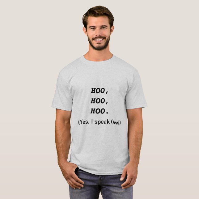 Funny Owl  T-Shirt (Front Full)