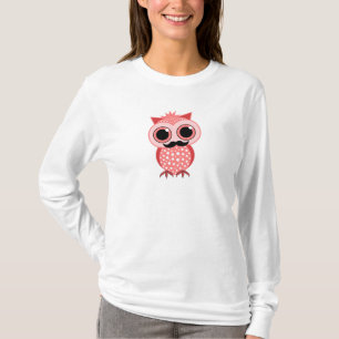 funny owl with moustache T-Shirt