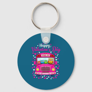 Funny Owls School Bus Driver Artwork Key Ring