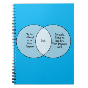Funny Owls Venn Diagram Notebook
