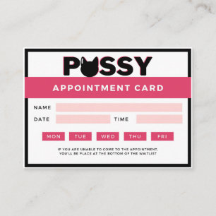 Funny P Appointment Kitty Cat Card