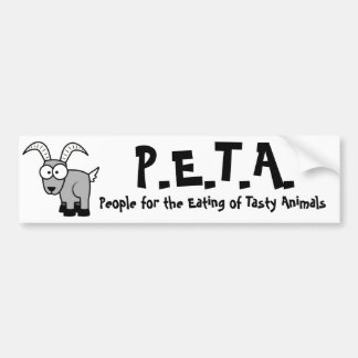 funny P.E.T.A. Bumper Sticker