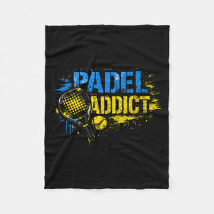 Funny padel addict quote fleece blanket