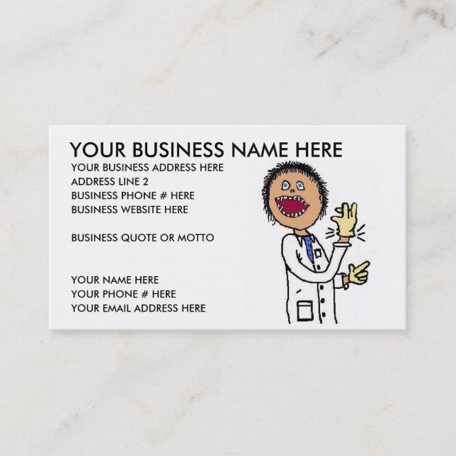 Funny Paediatrician Business Card (Front)